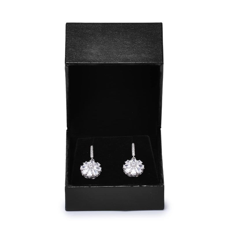 Oirlv Black Velvet Earring Gift Box- Wedding Anniversary or Engagement Earrings Jewelry Presentation Case - Image 4